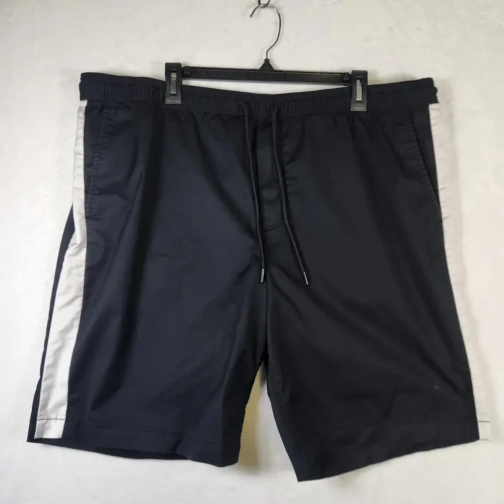 Banana Republic Core Temp Shorts‎ XL Tall Black Gray Stripe Drawstring 9